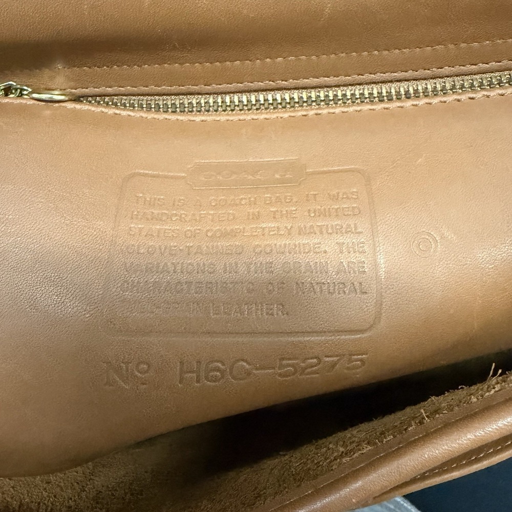 Vintage Coach Leather Laptop Briefcase Messanger Bag British Tan - Picture 8 of 11